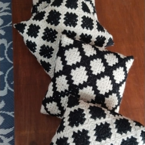 Crochel Granny Square Pillow Cover
