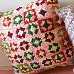 Mini Granny Square Pillow Case