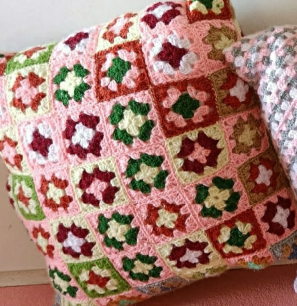 Mini Granny Square Pillow Case