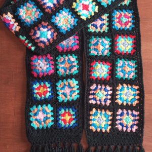 multicoured crochet muffler